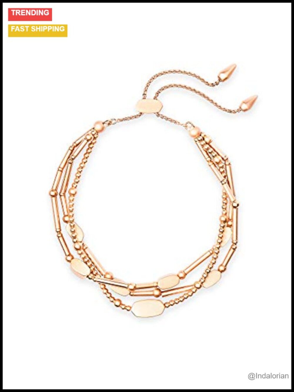 Kendra Scott Chantal Beaded Bracelet Rose Gold